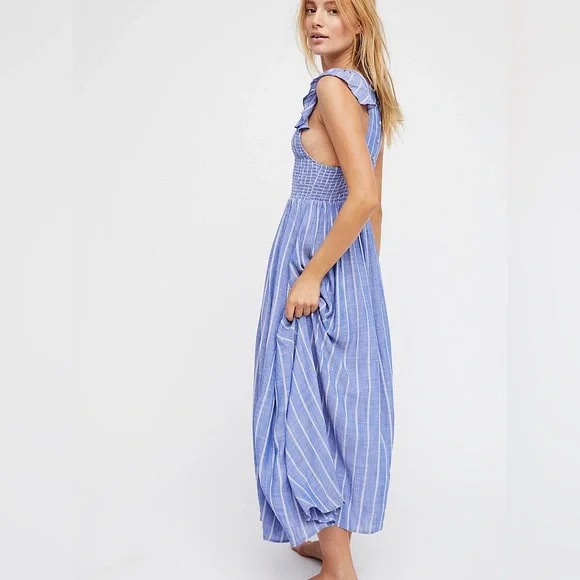 Chambray Butterflies Maxi by Free People - Picture 4 of 11